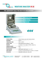 Download brochure Laboratory Equipment Moisture Analyser IR 35 | Equipos para laboratorios
